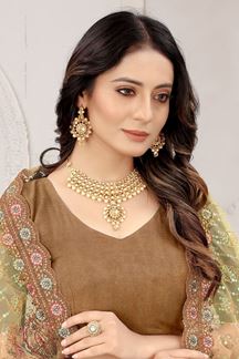 AestheticMustard Colored Designer Saree