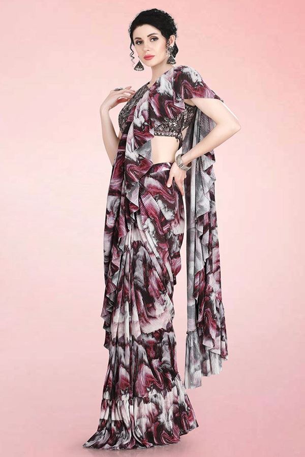 Exquisite Multi Colored Designer Saree