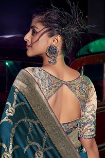 Fascinating Pure Silk Designer Saree for Wedding and Reception