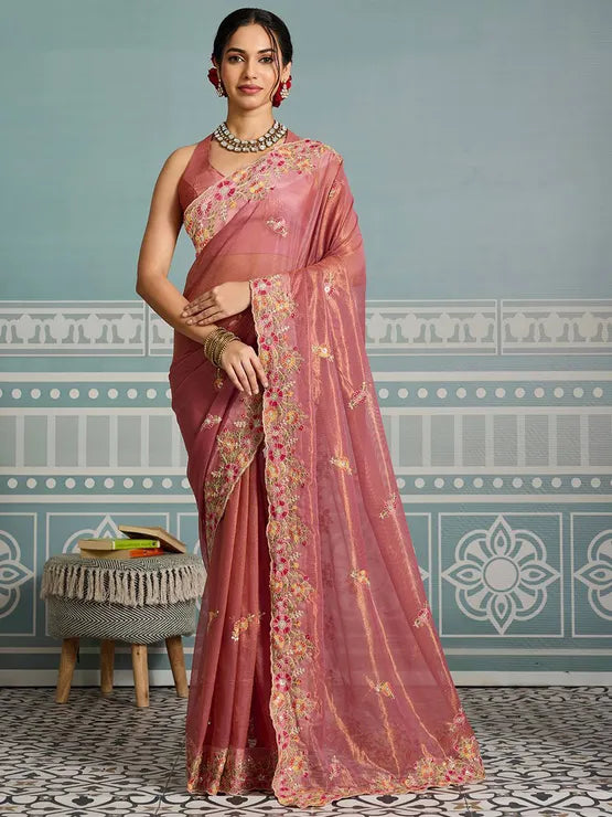 Tissue Party Wear Saree