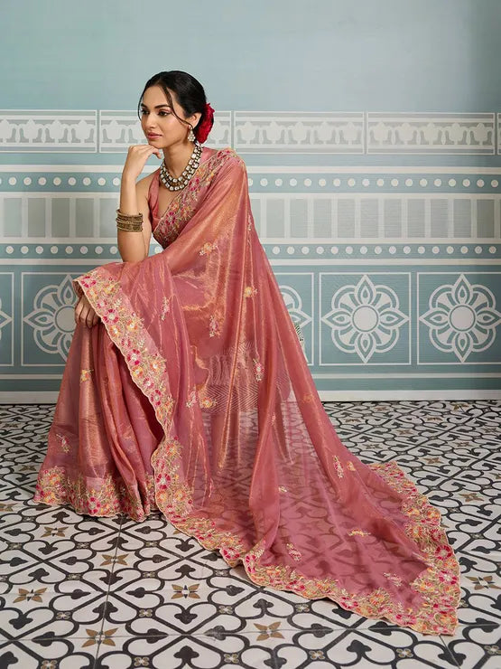 Tissue Party Wear Saree