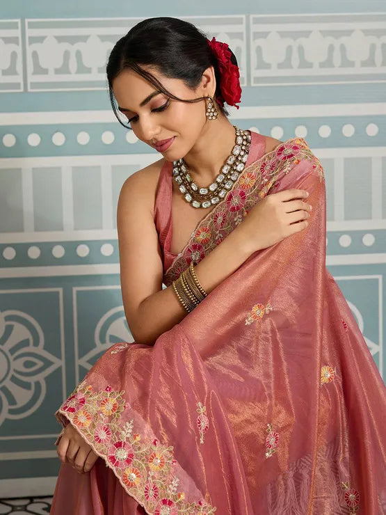 Tissue Party Wear Saree