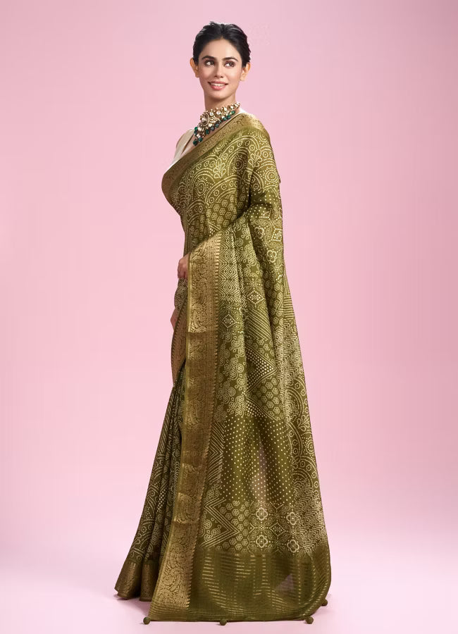 Mehandi Green Elegance Saree