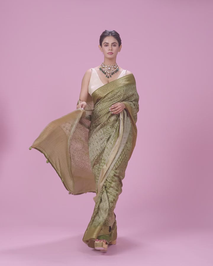 Mehandi Green Elegance Saree